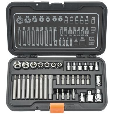 Star Socket & Bit Kit 1/4" 3/8" (37 PC)