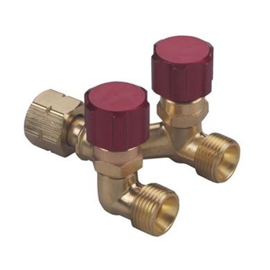 Double Outlet LH Y Piece with Valves