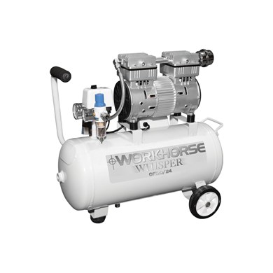 Workhorse Whisper Oil Free Compressor 1HP 24L 230V 8 Bar