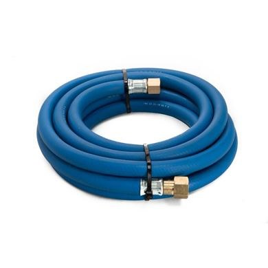 Oxygen Fitted Hose 6mm (1/4") x 5m c/w Hose Check Valves (1/4')