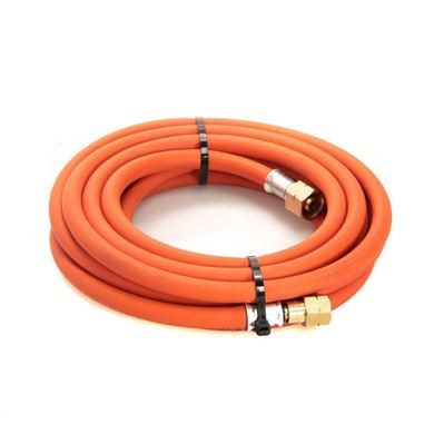 Propane Fitted Hose 6mm (1/4") x 5m c/w Hose Check Valves (1/4")