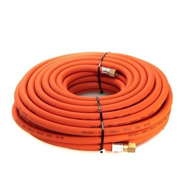 Propane Fitted Hose 10mm (3/8") x 30m c/w Hose Check Valves (3/8")