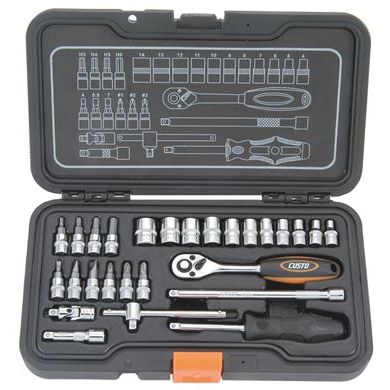 Socket & Ratchet Handle Kit 1/4" (27 PC)