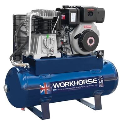 Workhorse Diesel Air Compressor 10HP 150L Electric/Start