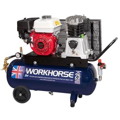 Workhorse Petrol Air Compressor 5.5HP 50L Portable